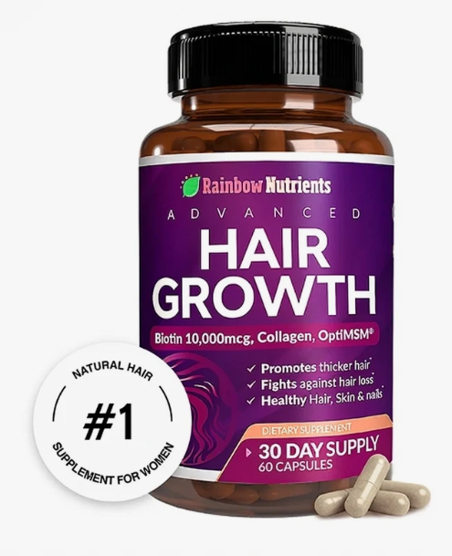 Hair Growth — Vitaminas para Crecimiento Capilar con Biotina y Colágeno