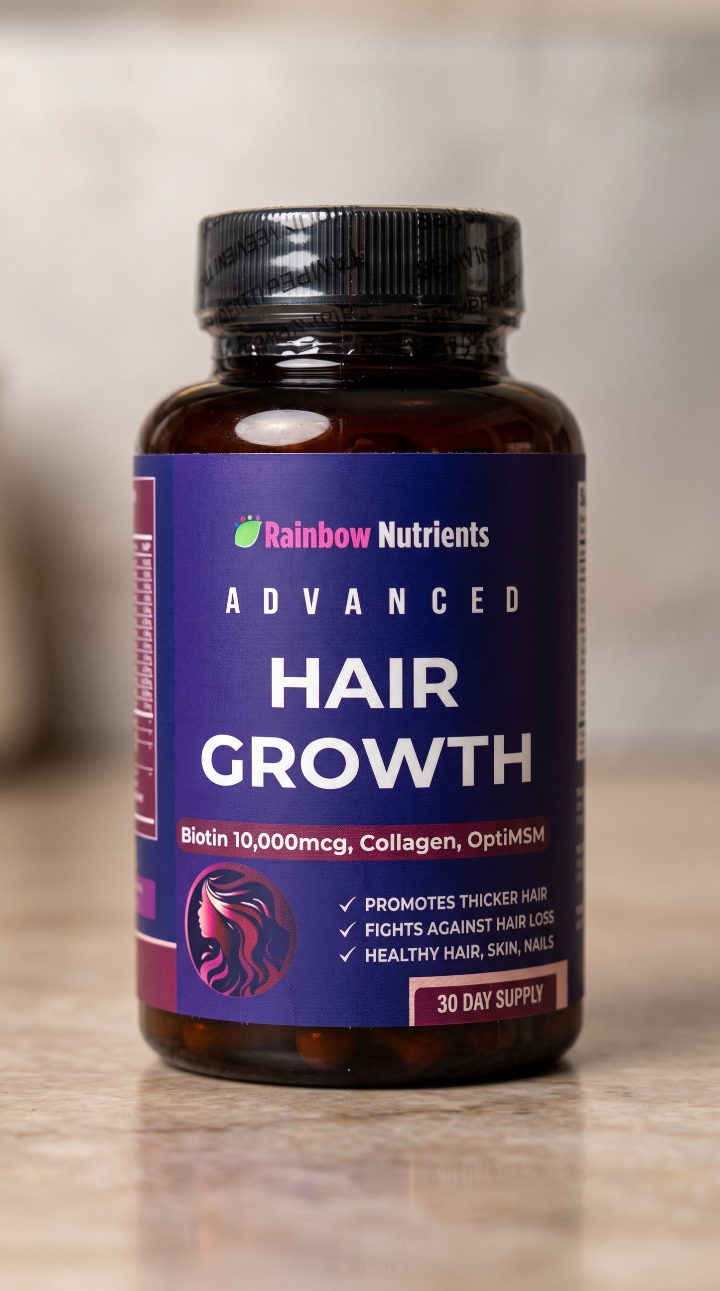 Hair Growth — Vitaminas para Crecimiento Capilar con Biotina y Colágeno