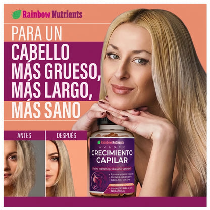 Hair Growth — Vitaminas para Crecimiento Capilar con Biotina y Colágeno
