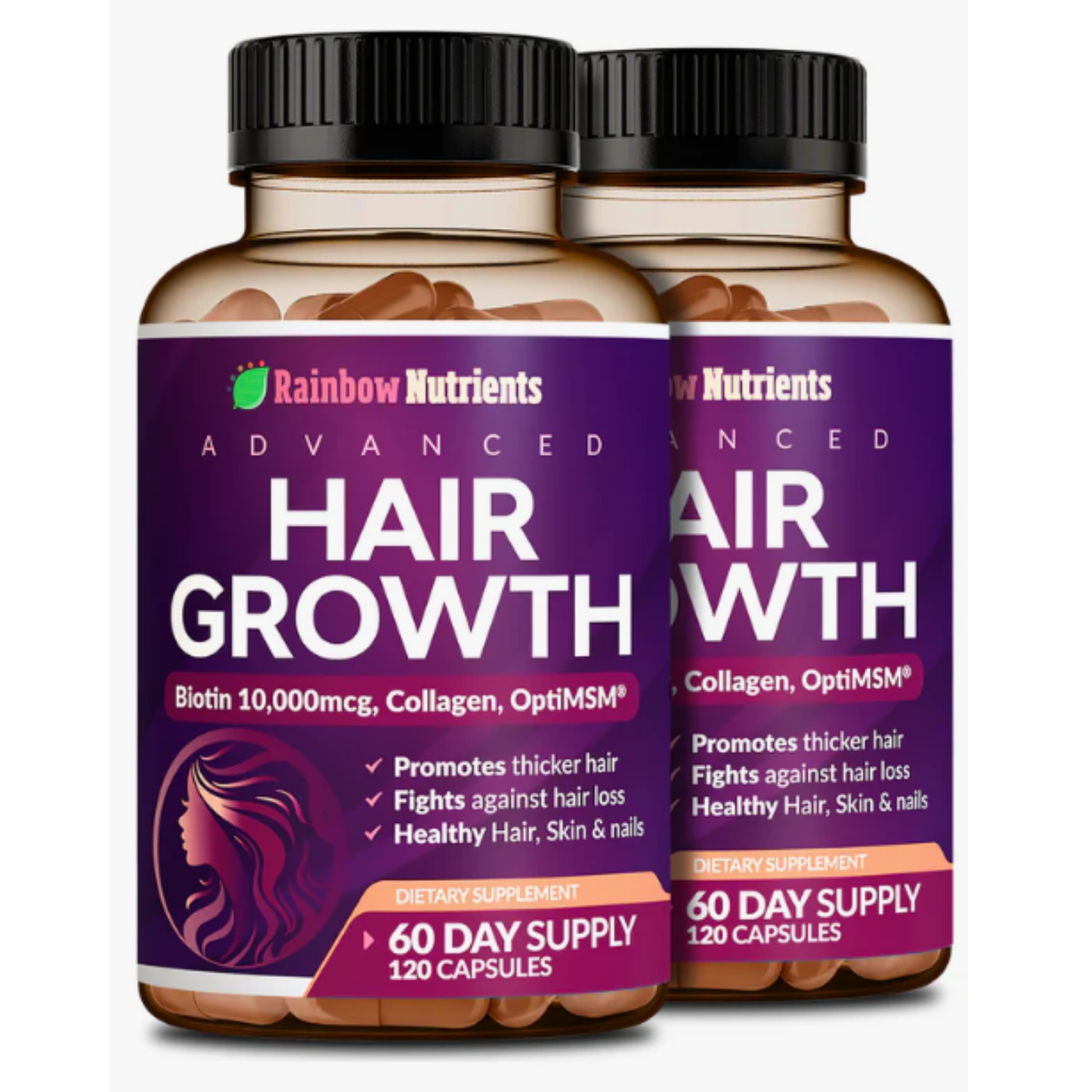 Hair Growth — Vitaminas para Crecimiento Capilar con Biotina y Colágeno